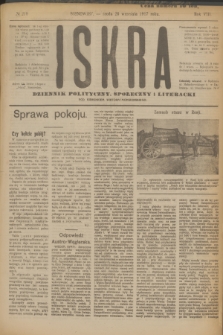 Iskra : dziennik polityczny, społeczny i literacki. R.8, № 219 (26 września 1917)