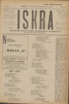 Iskra : dziennik polityczny, społeczny i literacki. R.8, № 234 (14 października 1917)