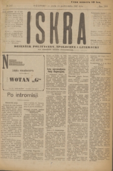 Iskra : dziennik polityczny, społeczny i literacki. R.8, № 247 (31 października 1917)