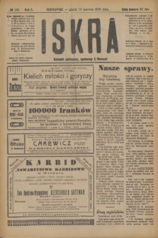 Iskra : dziennik polityczny, społeczny i literacki. R.10, № 129 (13 czerwca 1919)