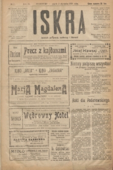 Iskra : dziennik polityczny, społeczny i literacki. R.11, № 2 (2 stycznia 1920)