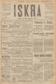 Iskra : dziennik polityczny, społeczny i literacki. R.11, № 33 (7 lutego 1920)