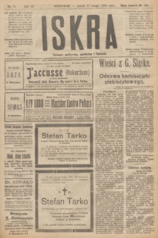 Iskra : dziennik polityczny, społeczny i literacki. R.11, № 50 (27 lutego 1920)
