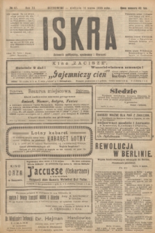 Iskra : dziennik polityczny, społeczny i literacki. R.11, № 65 (14 marca 1920)