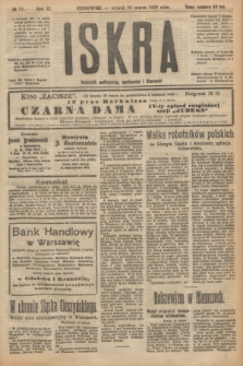 Iskra : dziennik polityczny, społeczny i literacki. R.11, № 77 (30 marca 1920)