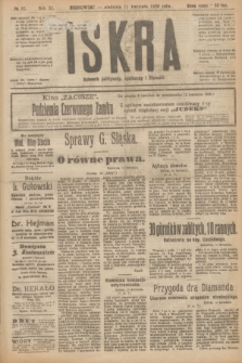 Iskra : dziennik polityczny, społeczny i literacki. R.11, № 85 (11 kwietnia 1920)