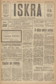 Iskra : dziennik polityczny, społeczny i literacki. R.11, № 292 (17 września 1920)