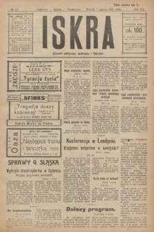 Iskra : dziennik polityczny, społeczny i literacki. R.12, № 13 (7 marca 1921)