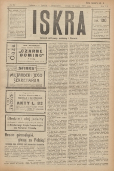 Iskra : dziennik polityczny, społeczny i literacki. R.12, № 20 (16 marca 1921)