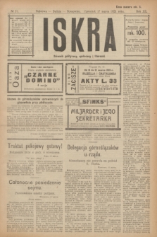 Iskra : dziennik polityczny, społeczny i literacki. R.12, № 21 (17 marca 1921)