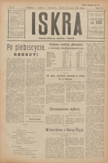 Iskra : dziennik polityczny, społeczny i literacki. R.12, № 27 (23 marca 1921)