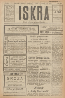 Iskra : dziennik polityczny, społeczny i literacki. R.12, № 46 (19 kwietnia 1921)