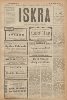Iskra : dziennik polityczny, społeczny i literacki. R.12, № 72 (21 maja 1921)