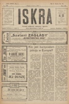 Iskra : dziennik polityczny, społeczny i literacki. R.12, nr 109 (8 lipca 1921)