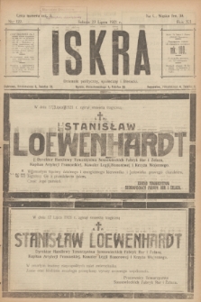 Iskra : dziennik polityczny, społeczny i literacki. R.12, nr 122 (23 lipca 1921)