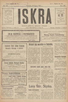 Iskra : dziennik polityczny, społeczny i literacki. R.12, nr 123 (24 lipca 1921)