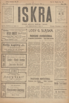 Iskra : dziennik polityczny, społeczny i literacki. R.12, nr 138 (11 sierpnia 1921)