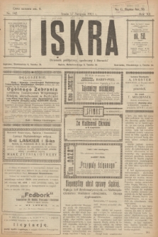 Iskra : dziennik polityczny, społeczny i literacki. R.12, nr 142 (17 sierpnia 1921)