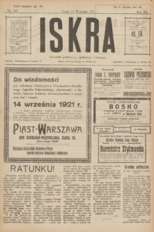 Iskra : dziennik polityczny, społeczny i literacki. R.12, nr 165 (14 września 1921)