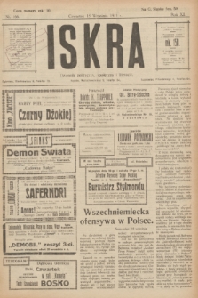 Iskra : dziennik polityczny, społeczny i literacki. R.12, nr 166 (15 września 1921)