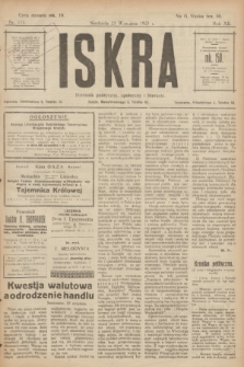 Iskra : dziennik polityczny, społeczny i literacki. R.12, nr 175 (25 września 1921)
