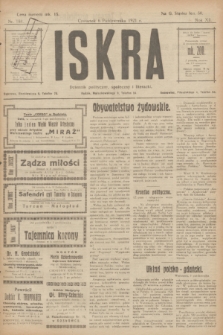 Iskra : dziennik polityczny, społeczny i literacki. R.12, nr 184 (6 października 1921)