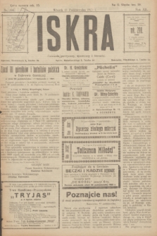 Iskra : dziennik polityczny, społeczny i literacki. R.12, nr 188 (11 października 1921)