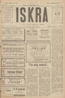 Iskra : dziennik polityczny, społeczny i literacki. R.12, nr 189 (12 października 1921)