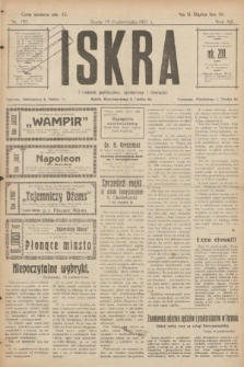 Iskra : dziennik polityczny, społeczny i literacki. R.12, nr 195 (19 października 1921)