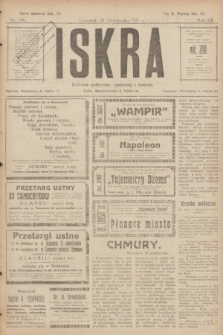 Iskra : dziennik polityczny, społeczny i literacki. R.12, nr 196 (20 października 1921)