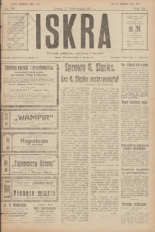 Iskra : dziennik polityczny, społeczny i literacki. R.12, nr 198 (22 października 1921)