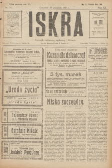 Iskra : dziennik polityczny, społeczny i literacki. R.12, nr 213 (10 listopada 1921)