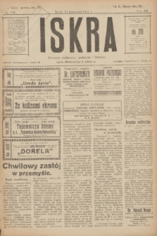 Iskra : dziennik polityczny, społeczny i literacki. R.12, nr 218 (16 listopada 1921)