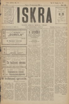 Iskra : dziennik polityczny, społeczny i literacki. R.12, nr 220 (18 listopada 1921)