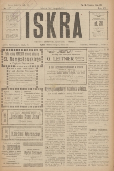 Iskra : dziennik polityczny, społeczny i literacki. R.12, nr 227 (26 listopada 1921)