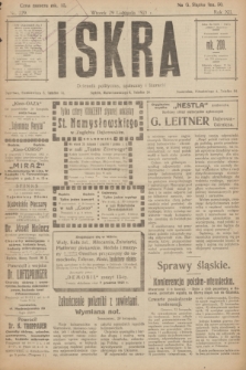 Iskra : dziennik polityczny, społeczny i literacki. R.12, nr 229 (29 listopada 1921)
