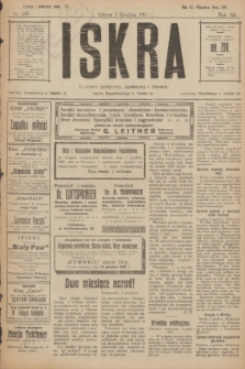 Iskra : dziennik polityczny, społeczny i literacki. R.12, nr 233 (3 grudnia 1921)