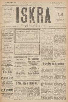 Iskra : dziennik polityczny, społeczny i literacki. R.12, nr 235 (6 grudnia 1921)
