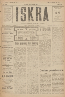 Iskra : dziennik polityczny, społeczny i literacki. R.12, nr 249 (23 grudnia 1921)