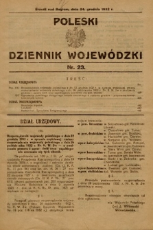 Poleski Dziennik Wojewódzki. 1932, nr 23