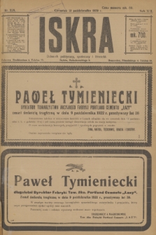 Iskra : dziennik polityczny, społeczny i literacki. R.13, nr 228 (12 października 1922)