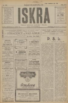 Iskra : dziennik polityczny, społeczny i literacki. R.13, nr 243 (29 pażdziernika 1922) + wkładka