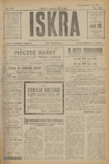 Iskra : dziennik polityczny, społeczny i literacki. R.13, nr 276 (8 grudnia 1922)