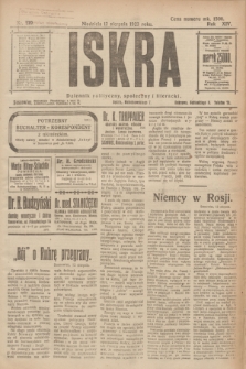 Iskra : dziennik polityczny, społeczny i literacki. R.14, nr 179 (12 sierpnia 1923)