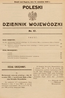 Poleski Dziennik Wojewódzki. 1933, nr 17