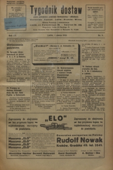Tygodnik dostaw : pismo poświęcone polskiemu dostawnictwu i odbudowie. R.15, nr 9 (1 marca 1923)