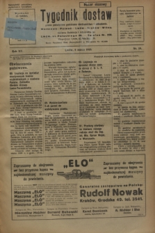Tygodnik dostaw : pismo poświęcone polskiemu dostawnictwu i odbudowie. R.15, nr 10 (8 marca 1923)
