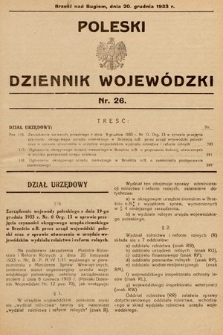 Poleski Dziennik Wojewódzki. 1933, nr 26