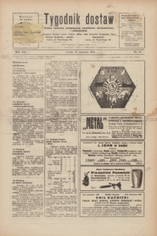 Tygodnik dostaw : pismo fachowe poświęcone polskiemu dostawnictwu i odbudowie. R.16, nr 21 (27 czerwca 1924)