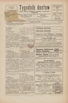 Tygodnik dostaw : pismo fachowe poświęcone polskiemu dostawnictwu i odbudowie. R.16, nr 22 (4 lipca1924)
